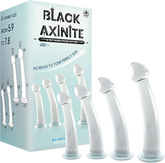 Black Axinite 4 In 1 Suction Cup Base Anal Plug Kit Set Butt Plugs